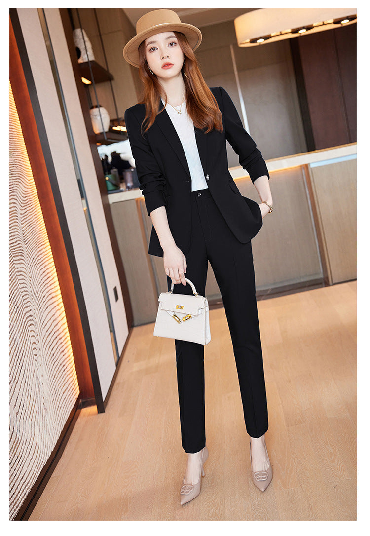 Autumn And Winter Professional Suit Women's Dress President's Formal Dress