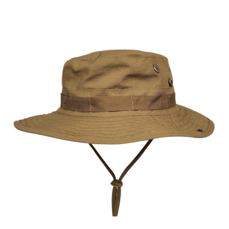 Camouflage Boonie Hat Round Edge Sun-proof Bucket Hat
