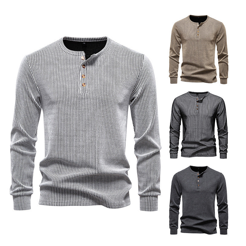 Casual Fashion Long Sleeve Men's Slim Fit Sports T-shirt