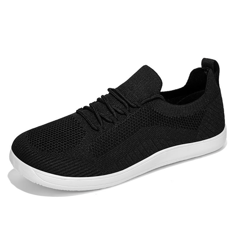 Fly Woven Mesh Breathable Couple Wide Head Wide Last Bare Feet Casual Sneaker