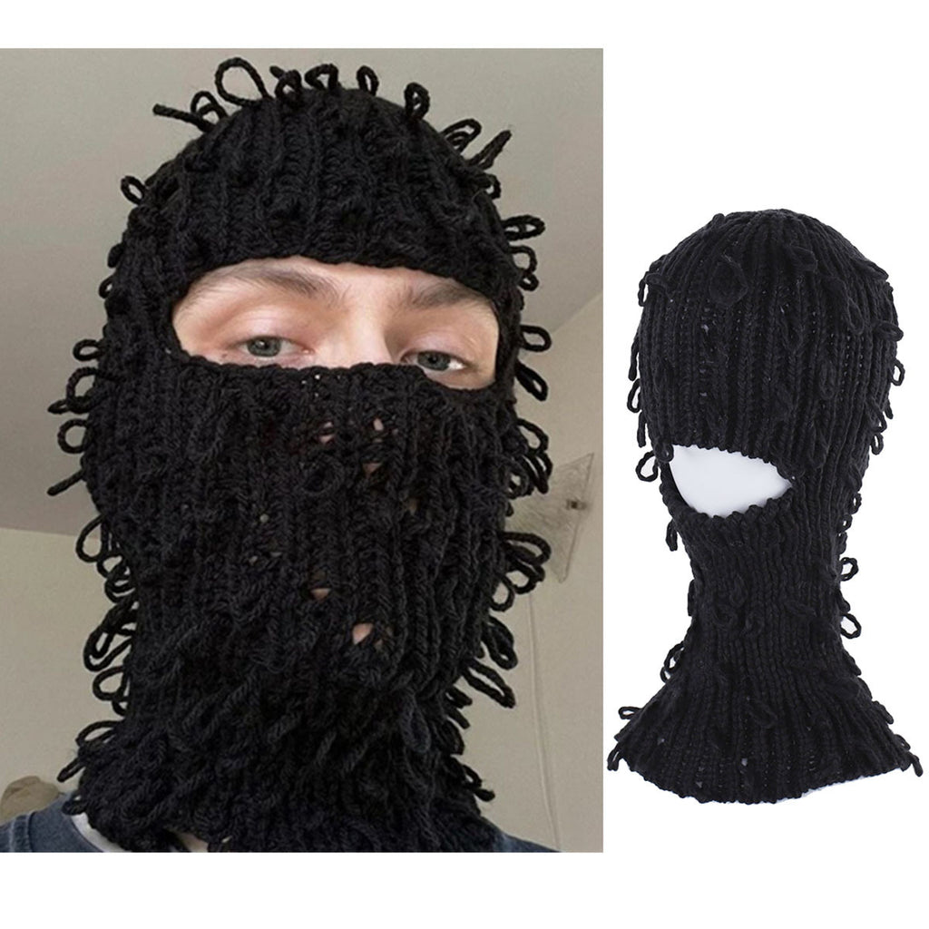 Men's And Women's Coil Cap Hand-made Woolen Mask