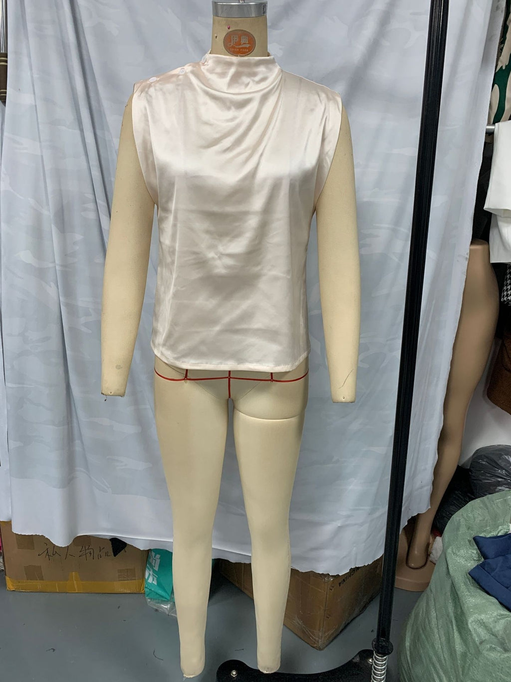 Summer Solid Color Satin Camisole Women's Top