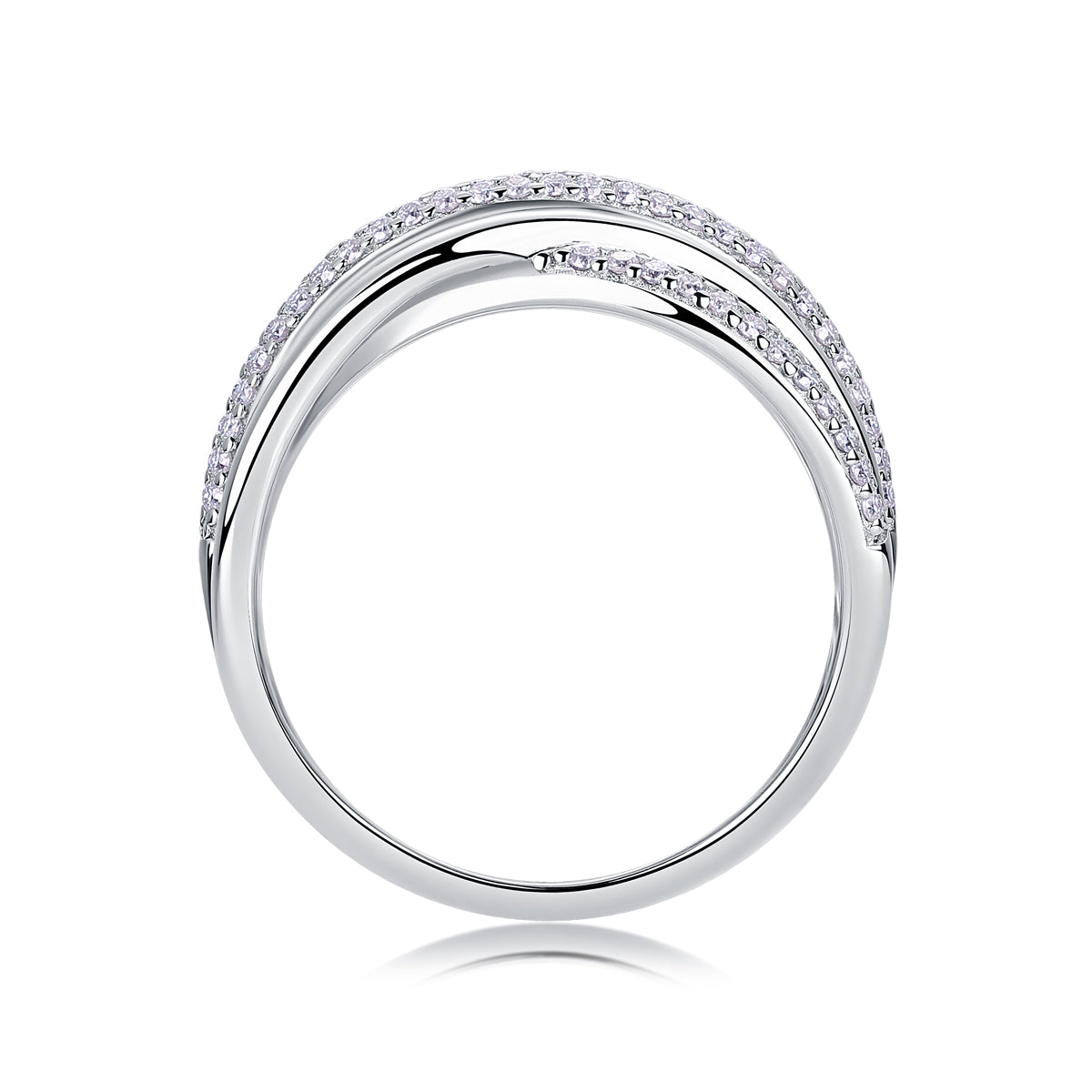 1Brilliant Interweaving - A Fashionable And Luxurious Jewelry Accessory Set With Moissanite S925 Sterling Silver And Platinum-plated Diamond Prohibit TikTok sales