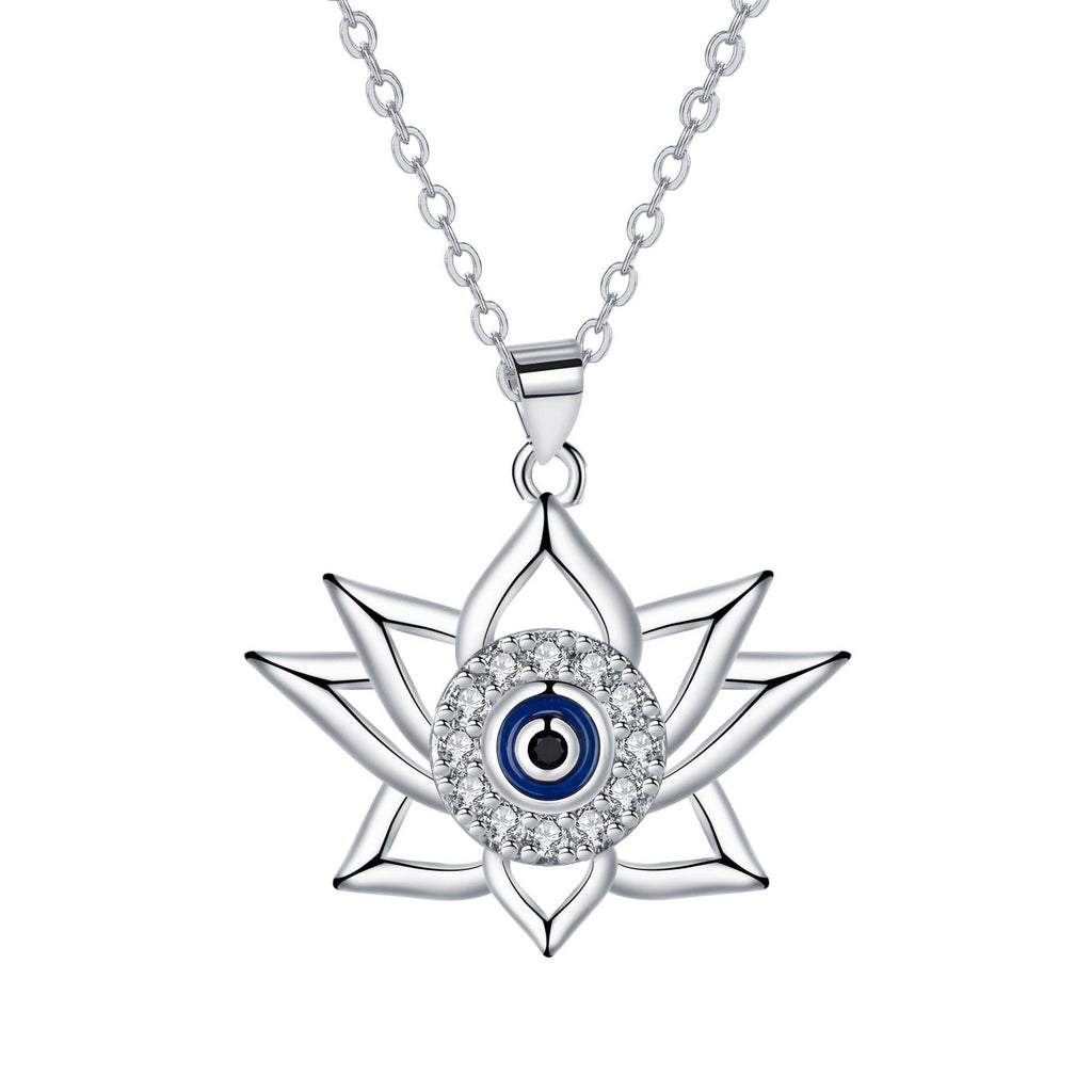 Vintage Lotus Bottom Devil's Eye Necklace