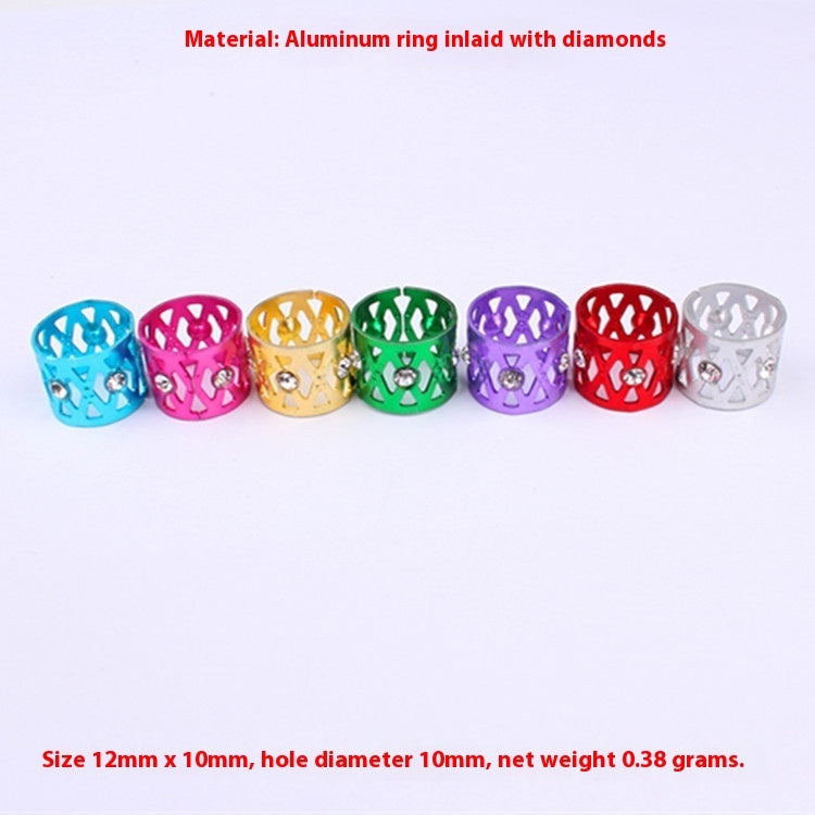 Wig Decoration Hollow Jeweled 7 Color Aluminum  Aluminum Headwear Hair Ring