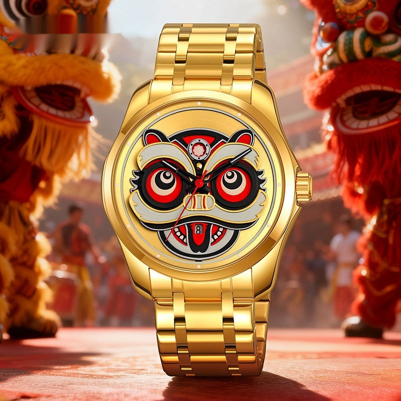 Personalized Creative Lion Head Luminous Watch Men
