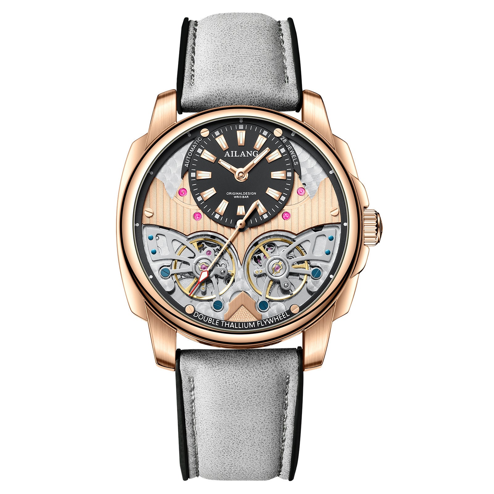 Automatic Mechanical Double Tourbillon Men's Watch