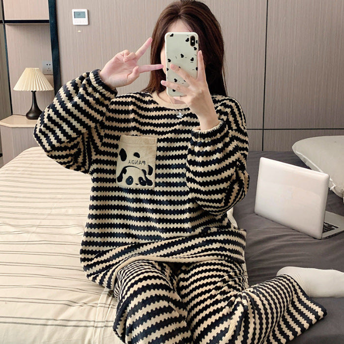 Women's Warm Loungewear Outer Wear Suit