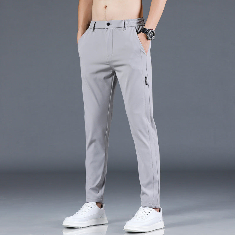 Men's Casual Pants Ice Silk Men's Pants Straight Trousers Men's Trousers Men's Fashion Casual