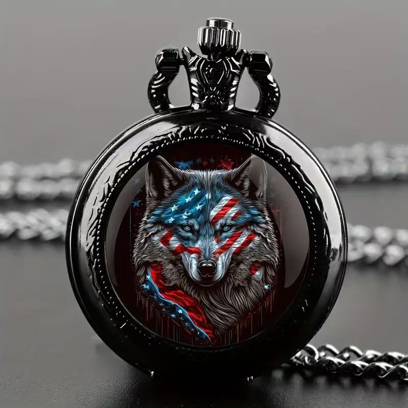 Color Pattern Medium Pocket Watch For Men And Women