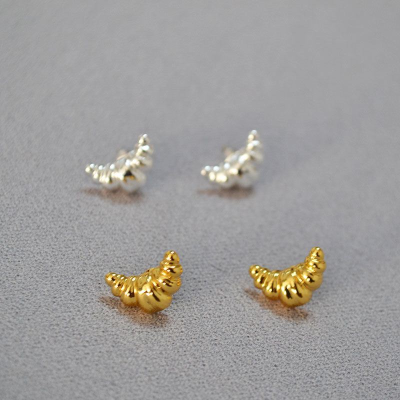 Japanese Minority Design Simple Personality Croissant Stud Earrings