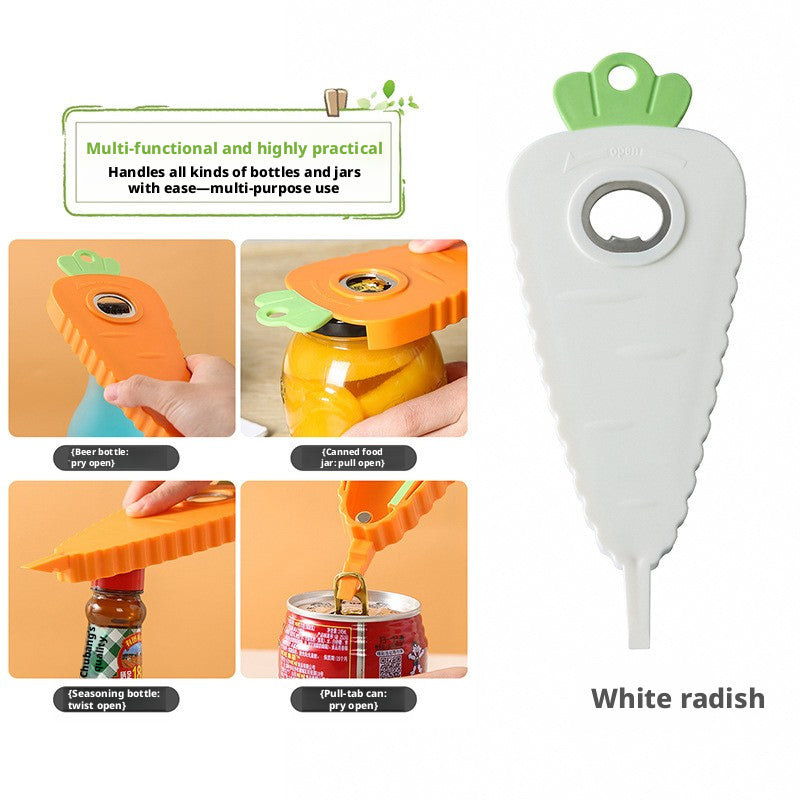 Radish bottle opener-yellow-PS iron TPR magnetic material-1 piece
