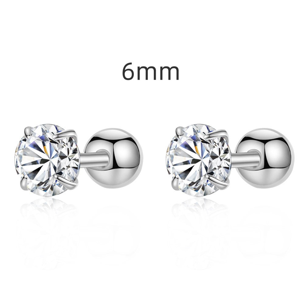S925 Earrings Sterling Silver  High Quality  Loving Heart Zircon