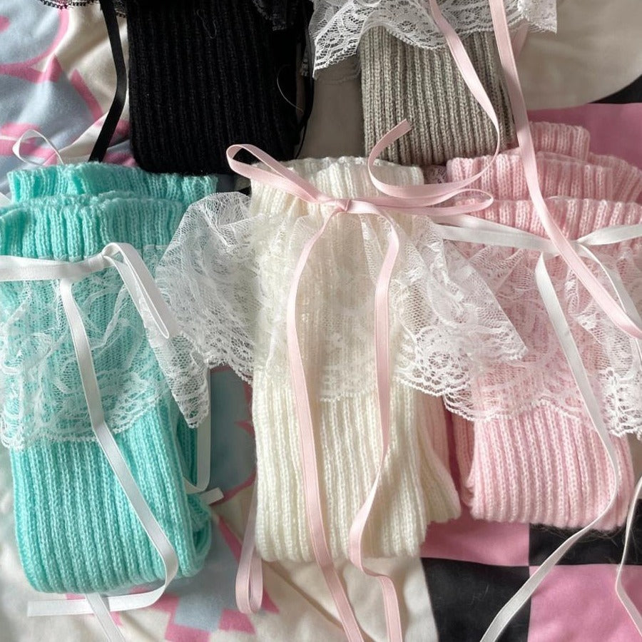 Lace Bunching Socks Girl Hot Girl Leg Warmer College Style