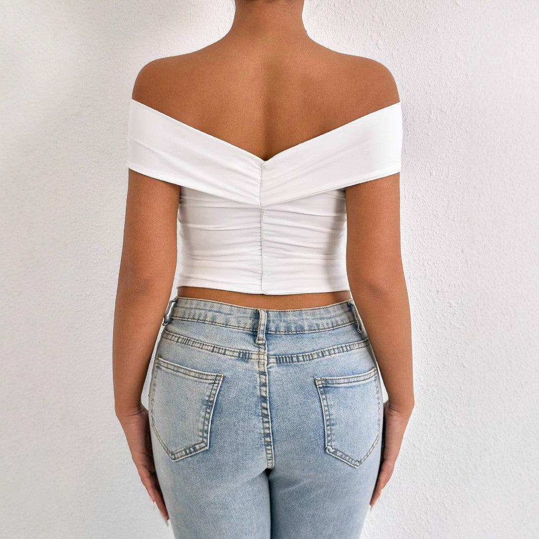 Women's Cross-Strap Off-Shoulder Bodycon Top