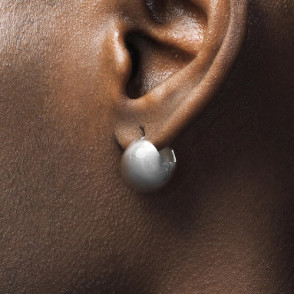 S925 Sterling Silver Earrings Men's Hip-hop Trend Personality