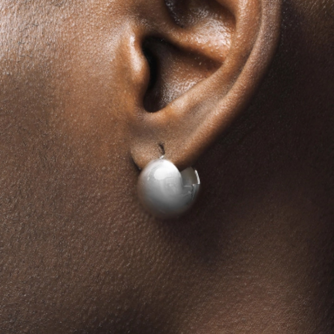 S925 Sterling Silver Earrings Men's Hip-hop Trend Personality