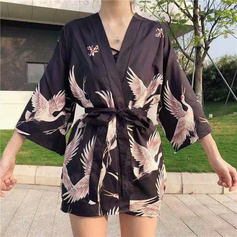 Women's Korean-style Chinese-style Tang Suit Trendy Three-quarter-length Robe