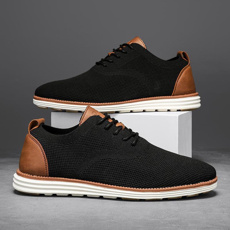 Men's Mesh Formal Oxford Shoes Business Casual Walking Shoes