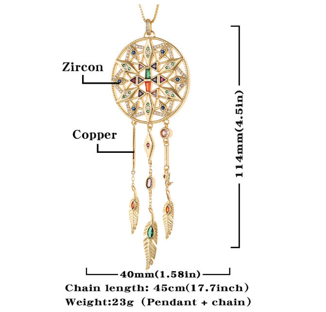 Women's Necklace Round Hollow Star Pendant Net Celebrity