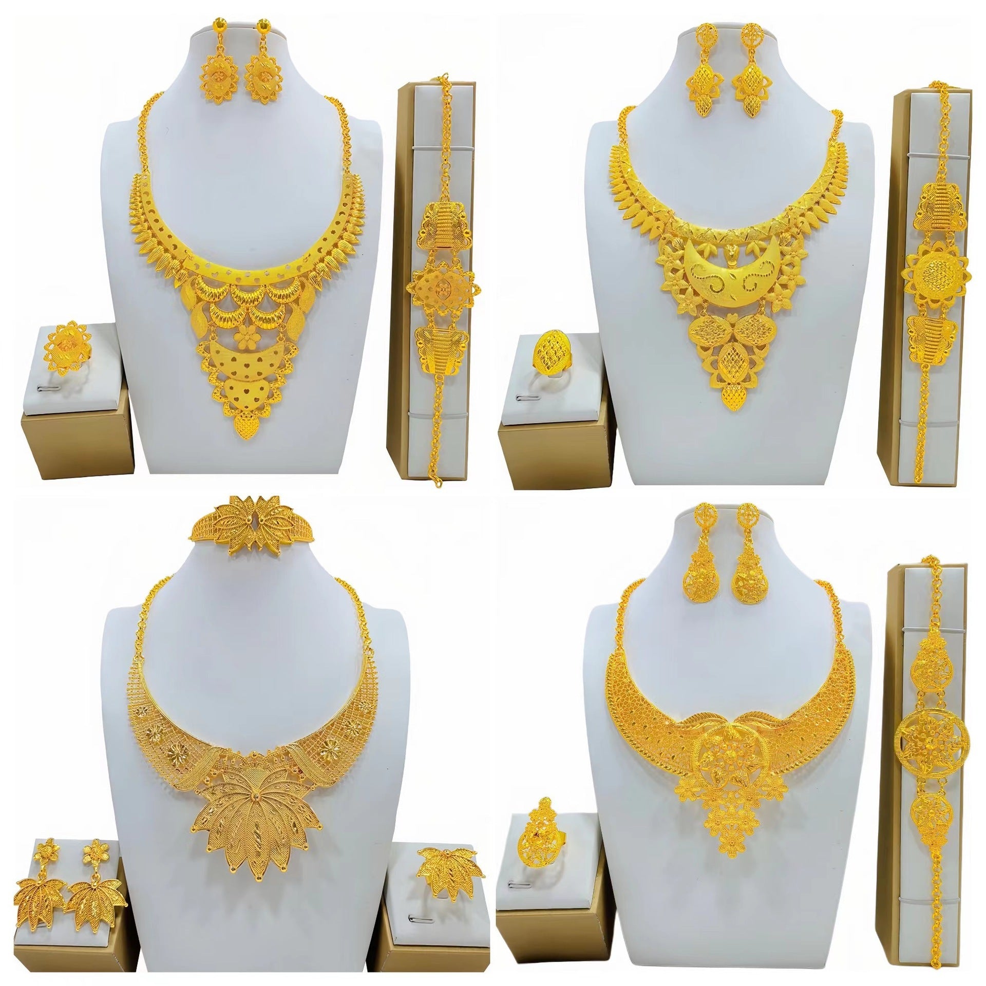 Women's Fashion All-match Jewelry Mirror Jewelry Suit