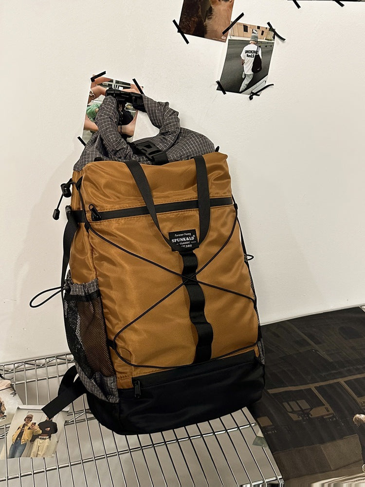 Fashion Personality Nylon Backpack Men's Large Capacity