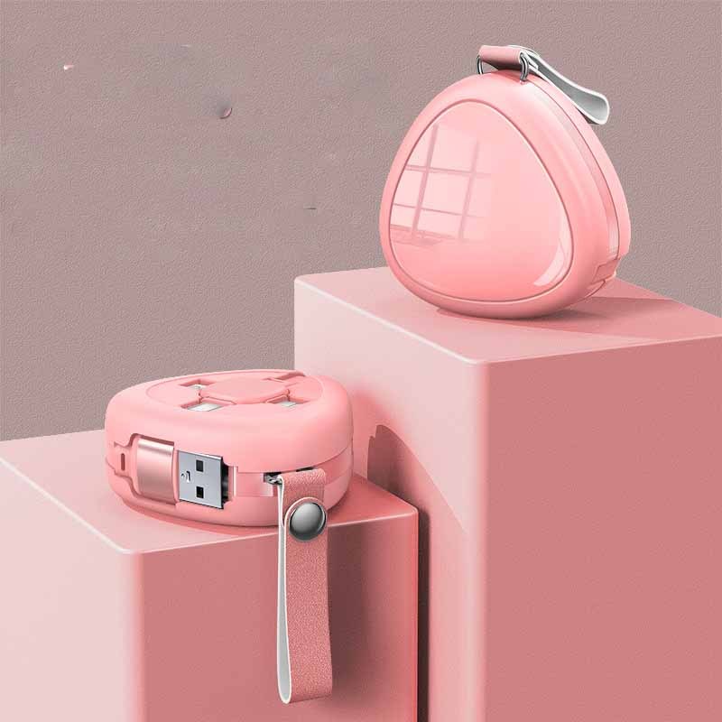 New Stretch One Drag Three Data Line Enterprise Small Gift Fast Charge Three In One Charging Line To Receive Stretch Data Line