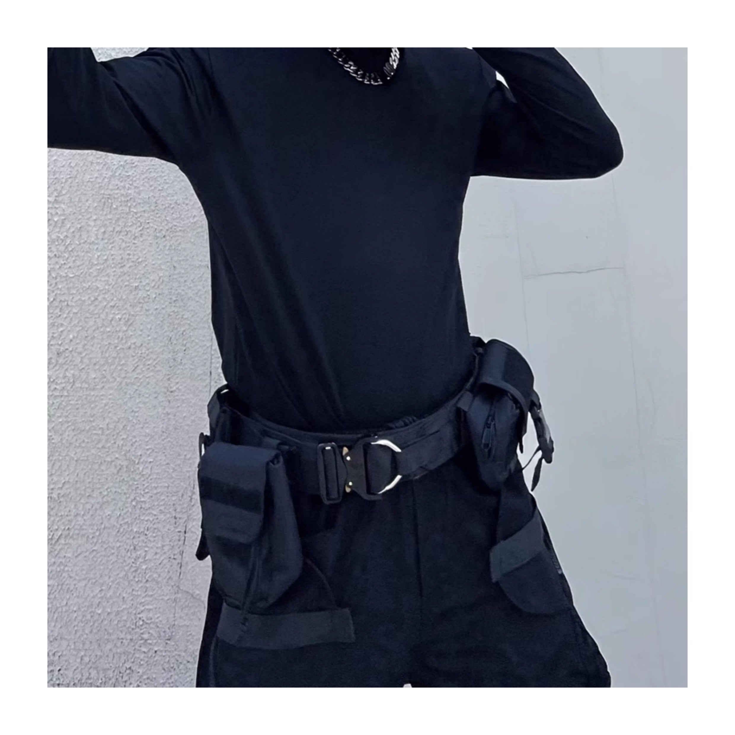 High Street Function Detachable Multifunctional Tactical Belt Waist Bag Suit