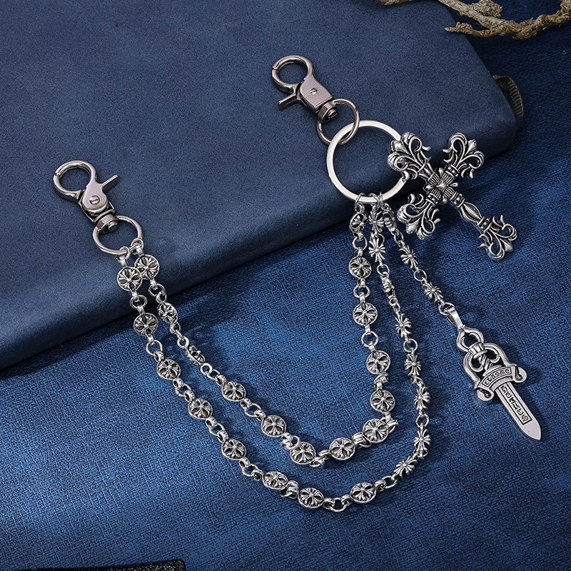 Cross Retro Style Double-layer Chain