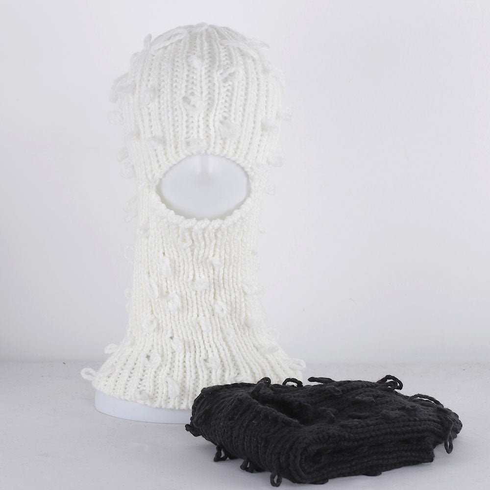 Men's And Women's Coil Cap Hand-made Woolen Mask