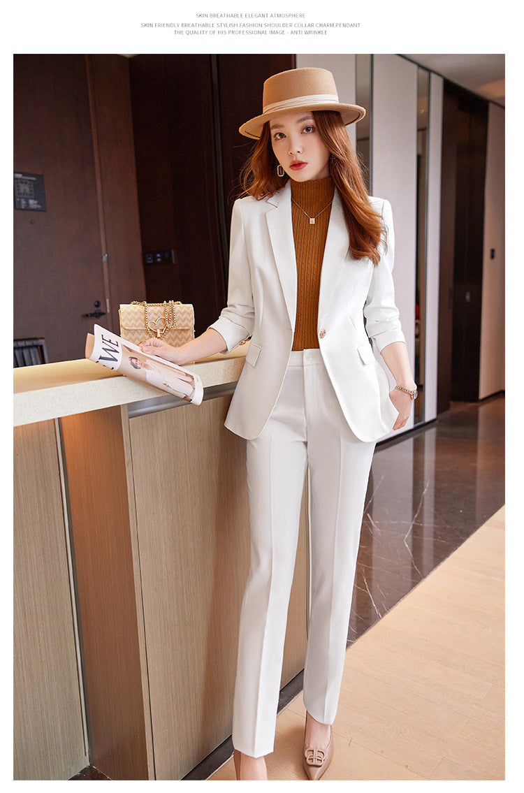 Autumn And Winter Professional Suit Women's Dress President's Formal Dress