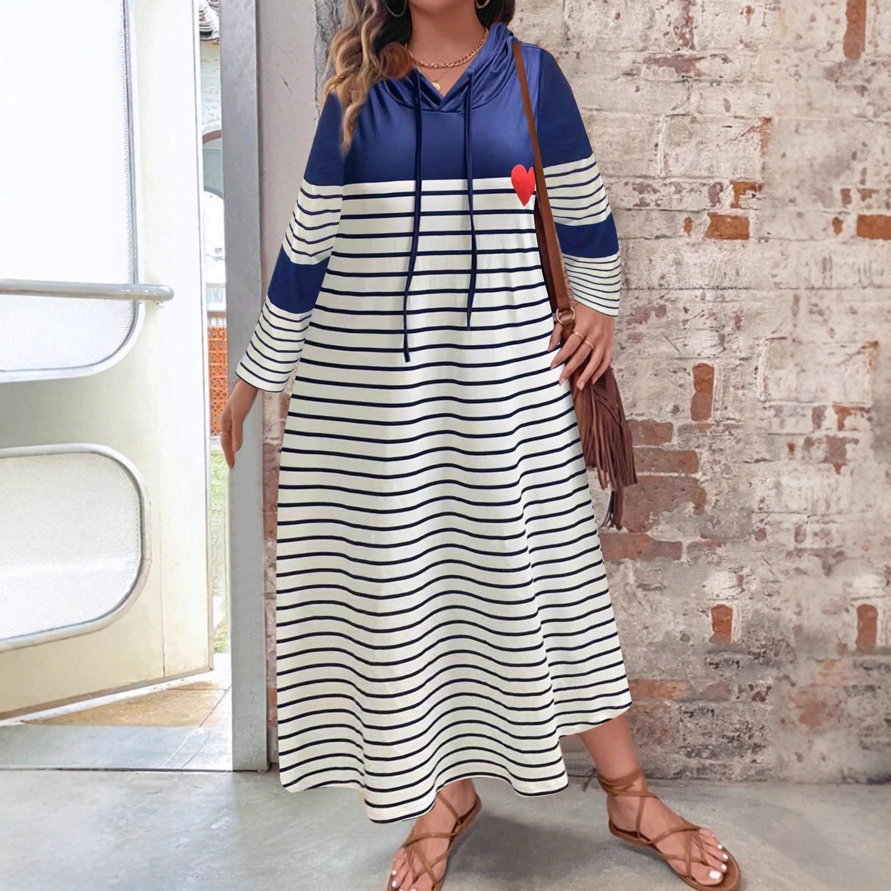 Long Sleeve Knee-length H-cut Front Pocket