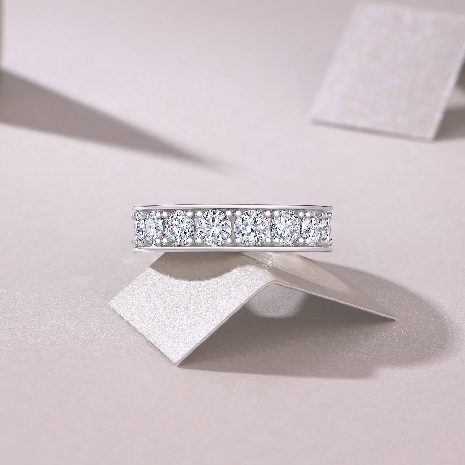 1Flowing Clouds Convey Emotions - A Fashionable And Luxurious Jewelry Piece Set With One-third Carat Moissanite S925 Sterling Silver And Platinum-plated Diamond Prohibit TikTok sales