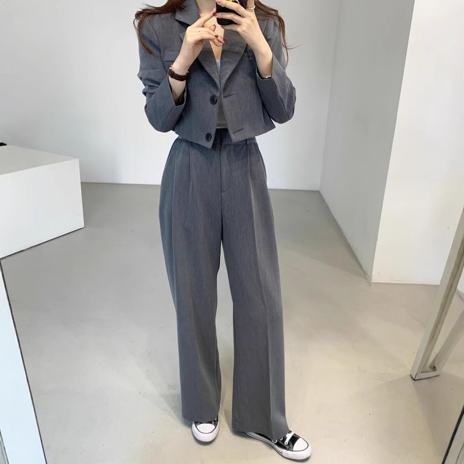 Small Business Suit Coat High Waist Straight Women's Casual Pants