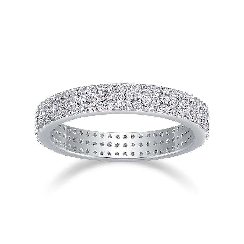1Light Up The Moments - A Fashionable Jewelry Ring Set With Moissanite S925 Sterling Silver And Platinum-plated Diamond Prohibit TikTok sales