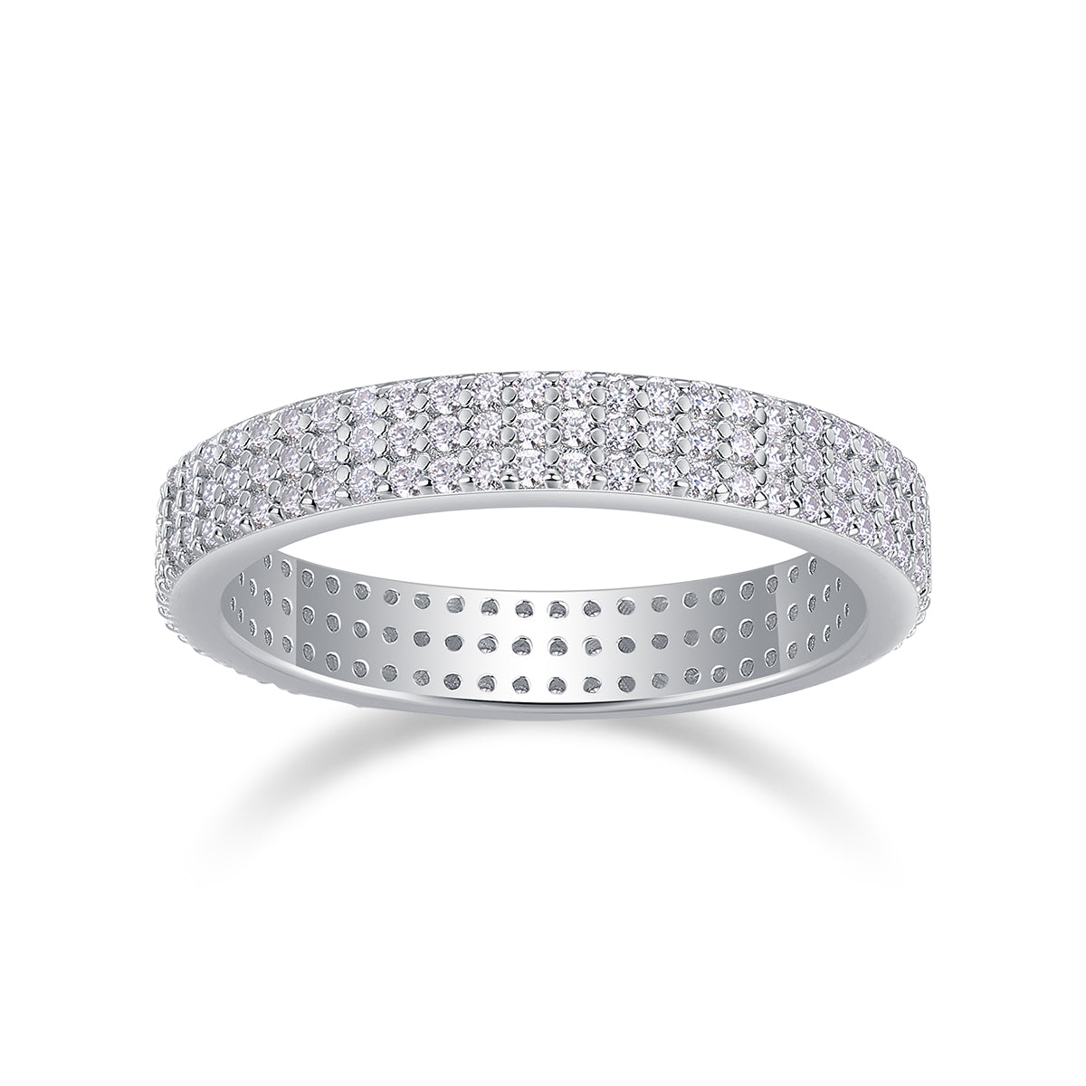 1Light Up The Moments - A Fashionable Jewelry Ring Set With Moissanite S925 Sterling Silver And Platinum-plated Diamond Prohibit TikTok sales