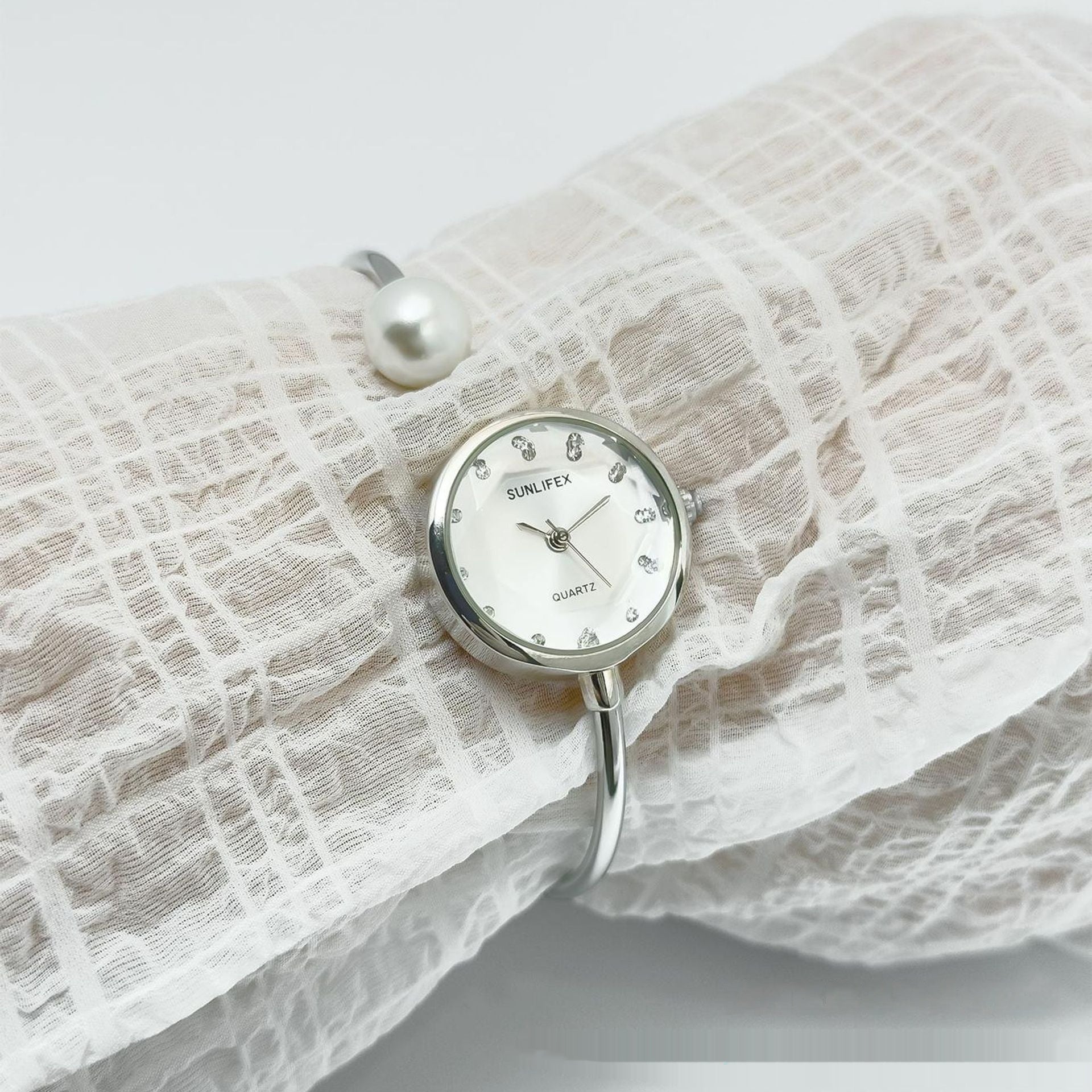 Women's High-grade Simple Pearl Bangle Watch High-grade Watch