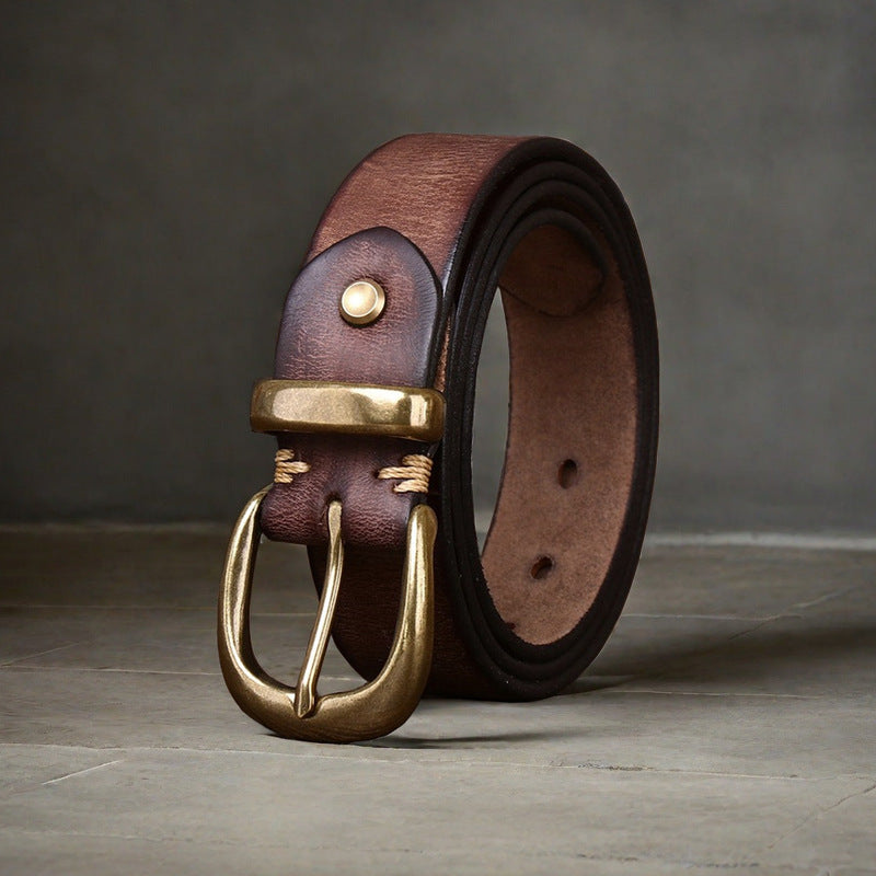 Belt First Layer Pure Cattlehide Men's Casual Jeans Belt