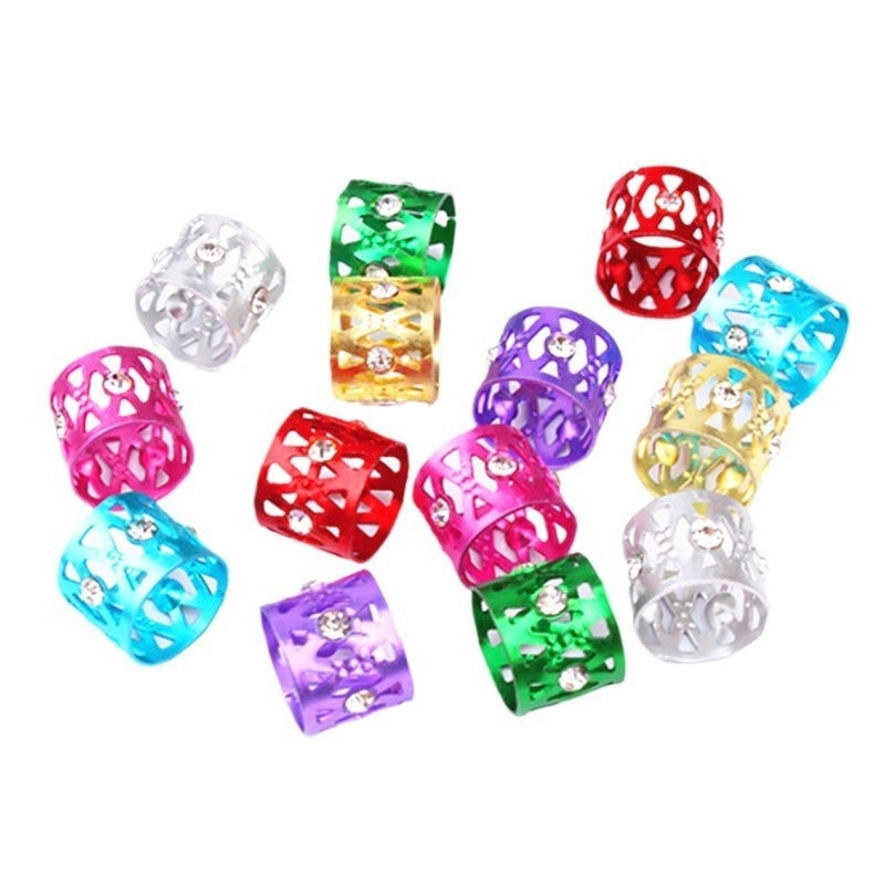 Wig Decoration Hollow Jeweled 7 Color Aluminum  Aluminum Headwear Hair Ring