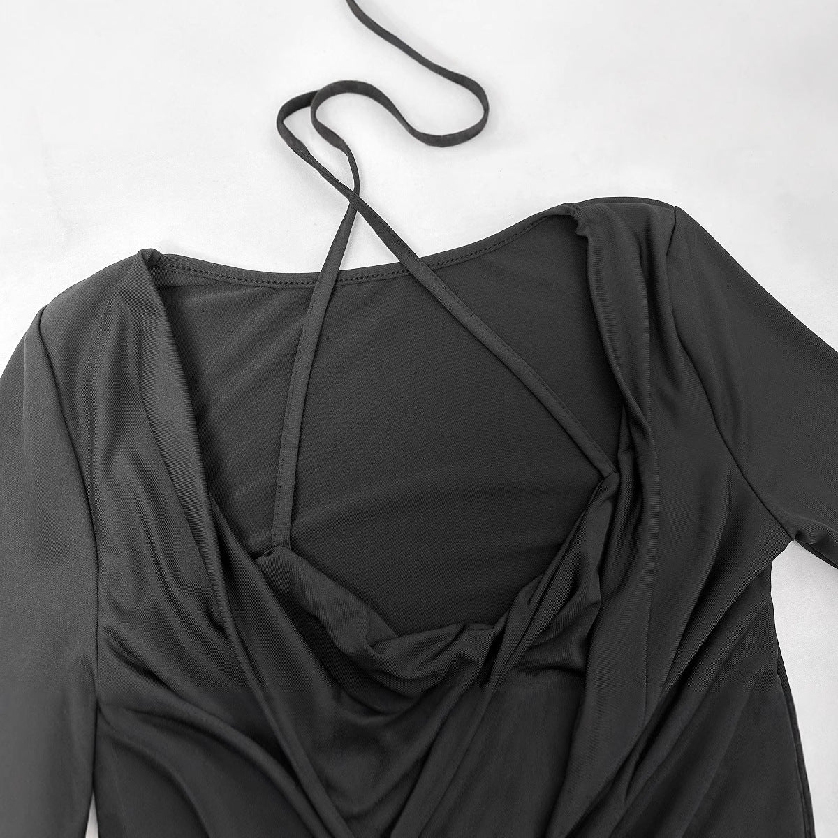 Women's Lace-up Halterneck Casual Base Layer Top