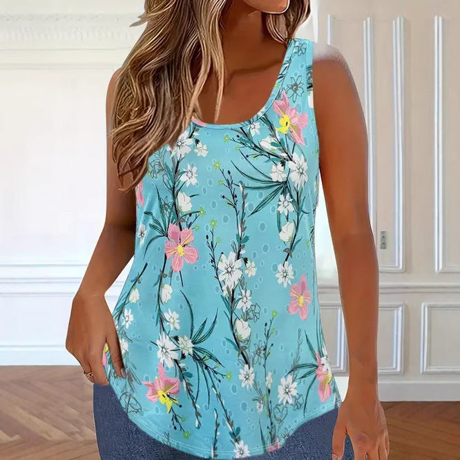 Women's Loose-Fit Digital-Print Tank Top