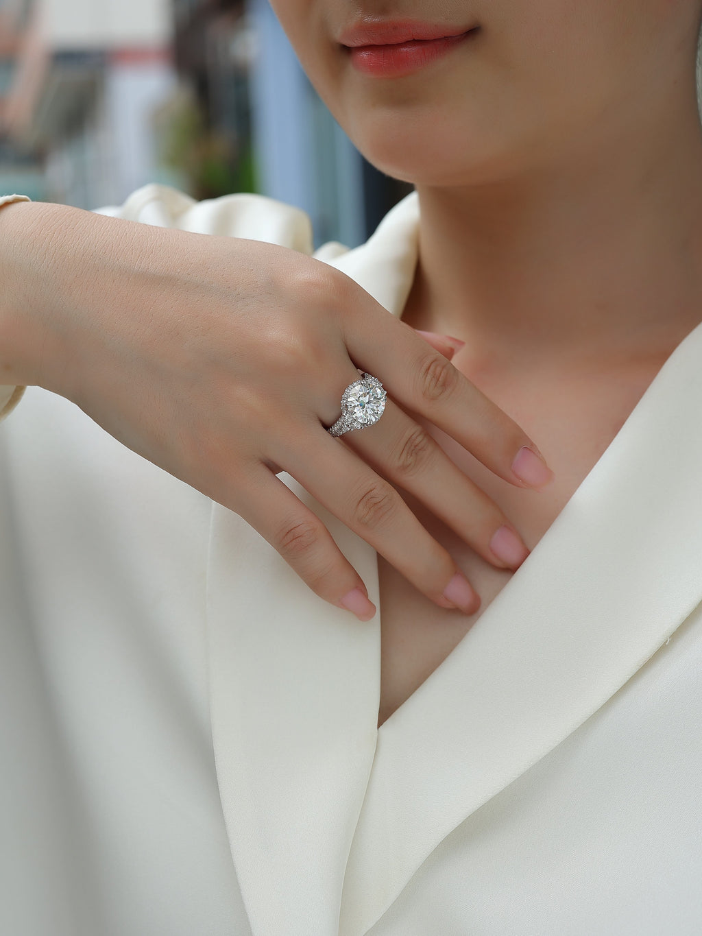 1Dance With Youth - A Fashionable And Luxurious Jewelry Accessory Set With 5-carat Moissan Diamond S925 Sterling Silver And Platinum-plated Diamond Prohibit TikTok sales