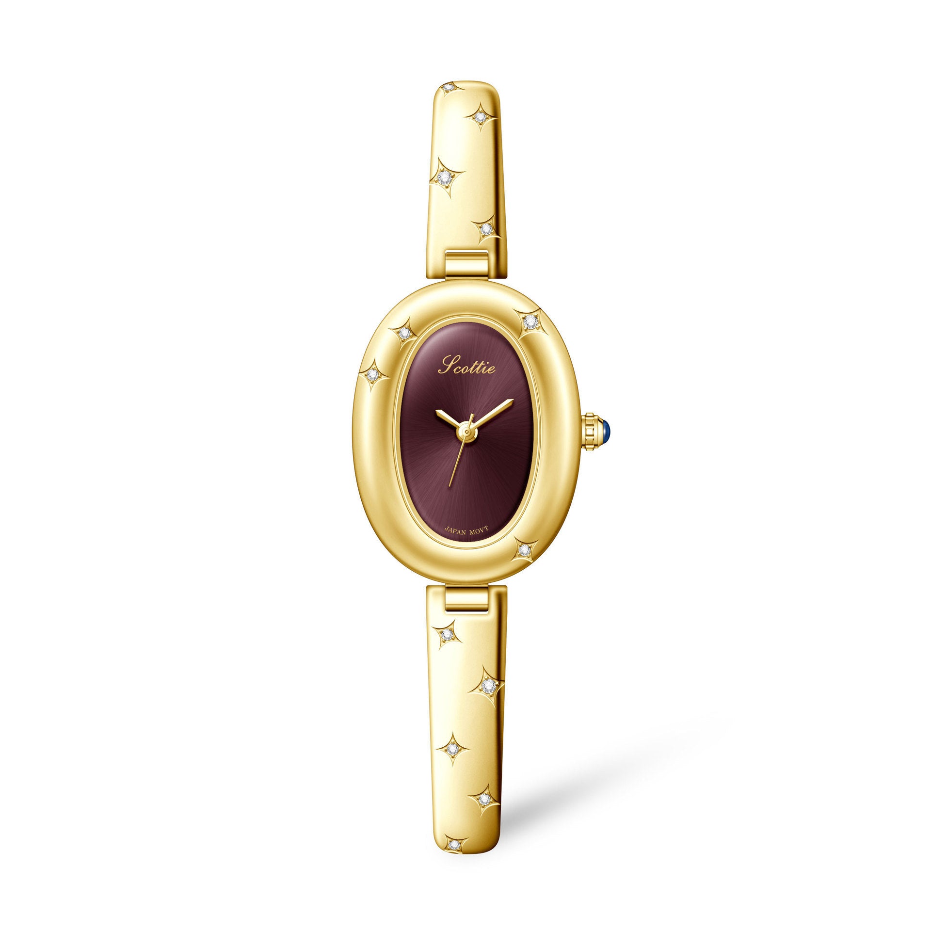 Oval Disk Bracelet Watch