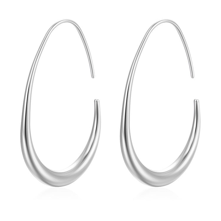 Egg Stainless Steel Ins Frosty Style Earrings