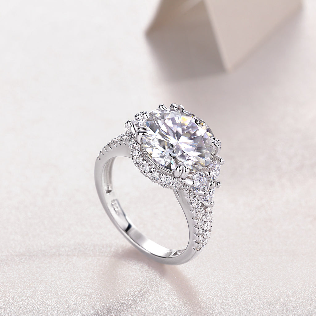 1Dance With Youth - A Fashionable And Luxurious Jewelry Accessory Set With 5-carat Moissan Diamond S925 Sterling Silver And Platinum-plated Diamond Prohibit TikTok sales