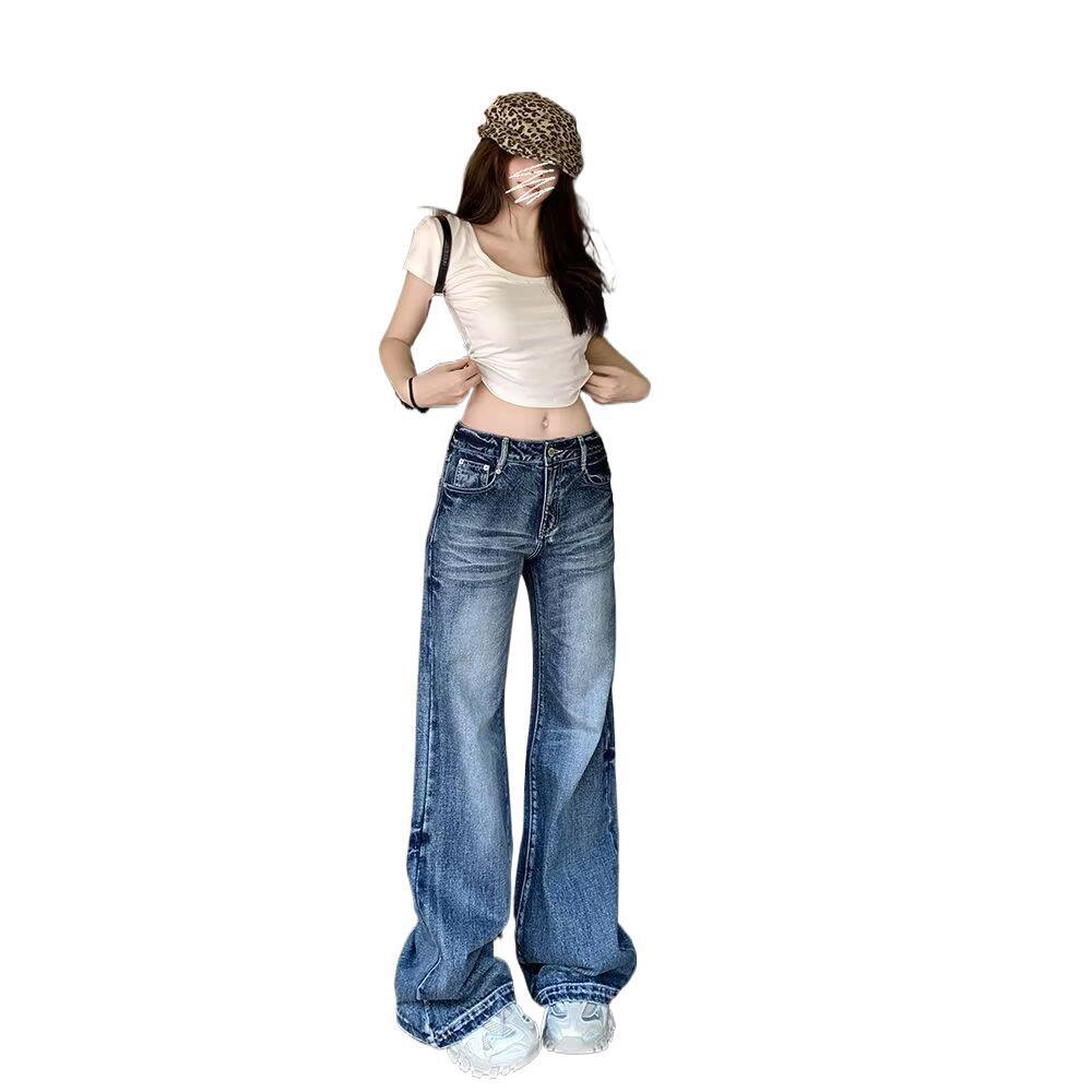 Bestselling Washed High-waist Slightly Flared Jeans That Dont Cling To The Legs