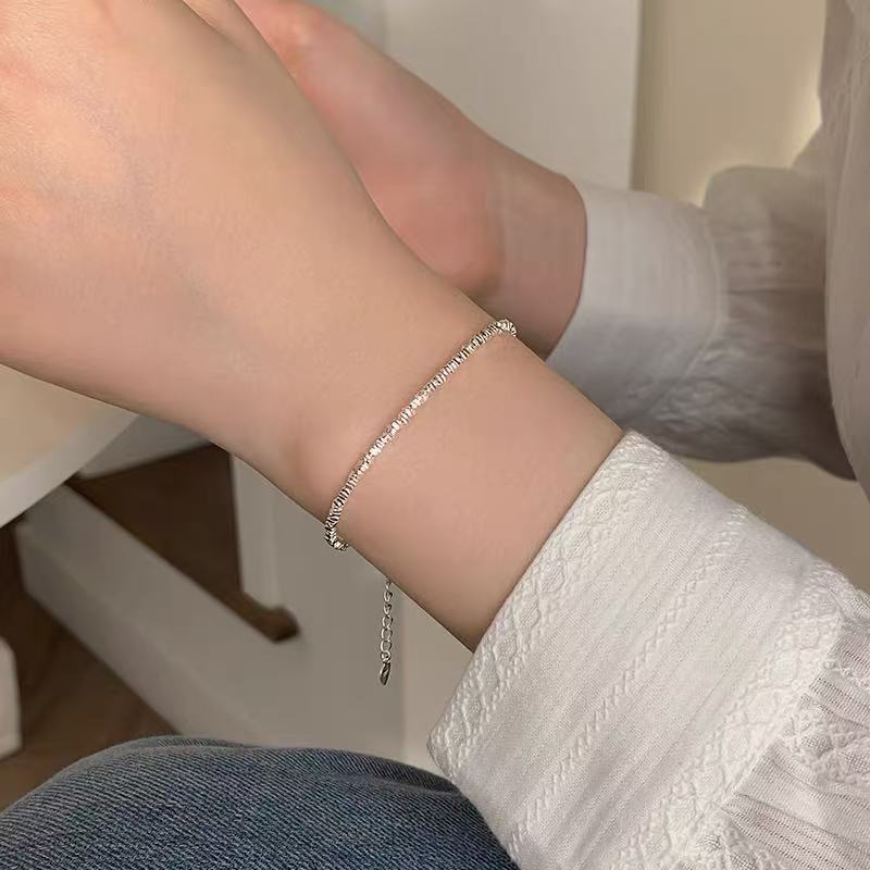 925 Silver-plated Broken Silver Bracelet Light Luxury