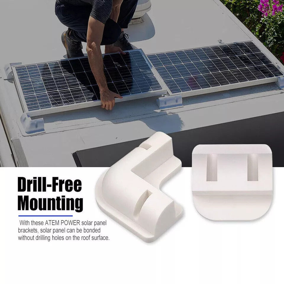 7PCS Solar Panel Mounting Brackets Kit Corner Caravan RV Boat Yacht Roof Mount