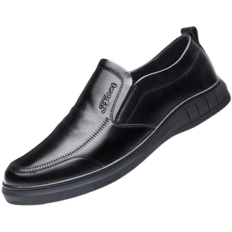Men's Soft Leather Soft Bottom Non-slip Casual Leather Shoes