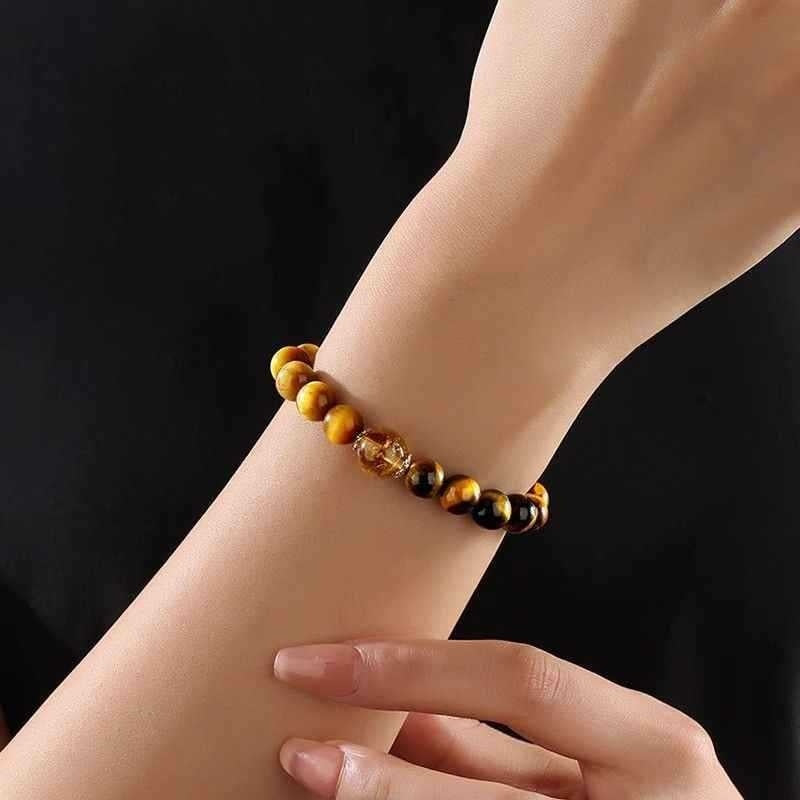 Tigereye Lucky Citrine Gold-absorbing Lucky Bracelet